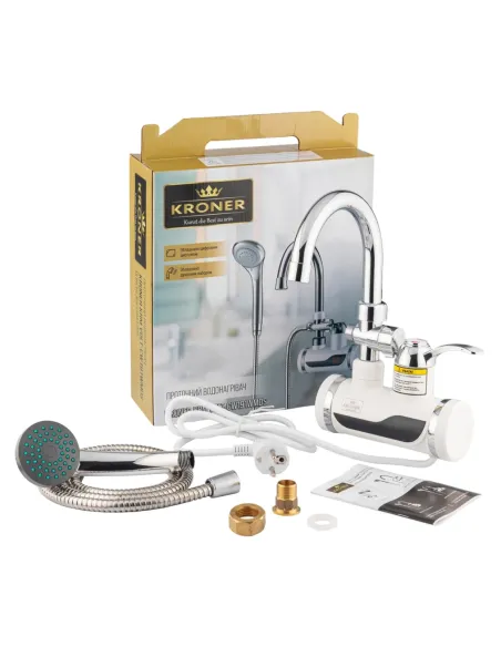 Смеситель для ванны Kroner KRM Volt - CW191WMDS, с подогревом воды Смеситель для ванны Kroner KRM Volt - CW191WMDS, с подогревом воды