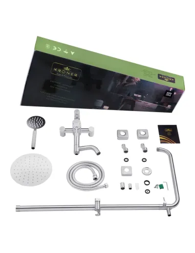 Душева система Kroner KRP Edelstahl Klassisch - ESG063, з виливом