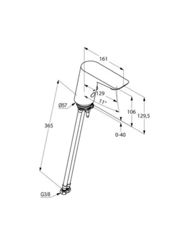 Смеситель сенсорный для умывальника Kludi Balance 5210091 (алкалиновая батарейка 6 V, белый) - 2