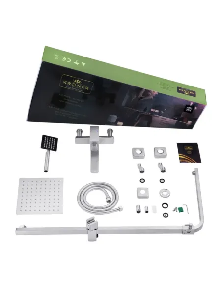 Душевая система Kroner KRP Edelstahl Kubus - ESG063, с изливом