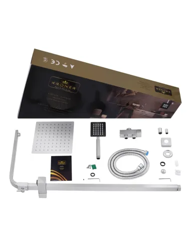 Душевая система Kroner KRP Edelstahl Kubus - ESG231 Flex, без излива