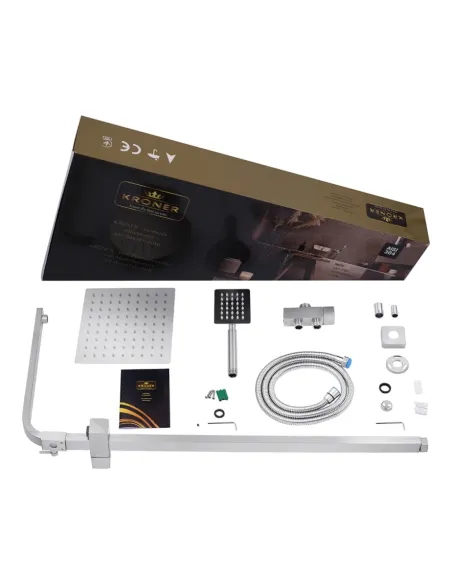 Душова система Kroner KRP Edelstahl Kubus - ESG231 Flex, без виливу