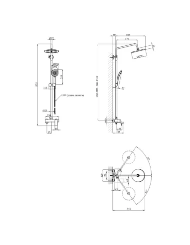 Душевая система Kroner KRP Graz - GRP063, с изливом