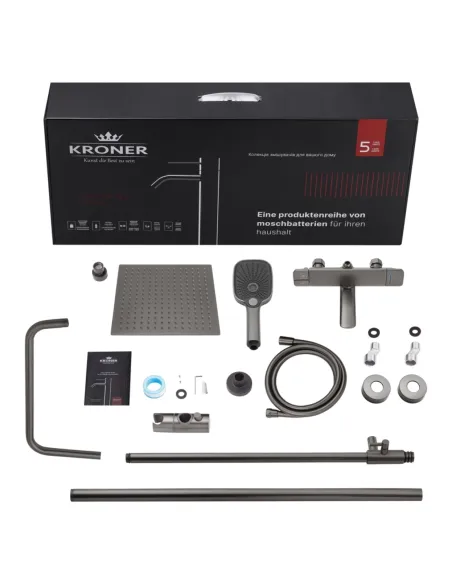 Душевая система Kroner KRP Makon - GRP063, с изливом