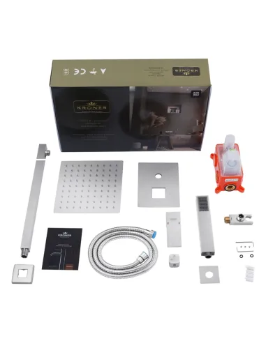 Душевая система Kroner KRP Edelstahl Kubus - ESG082, скрытого монтажа