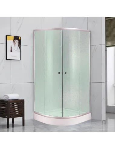 Душова кабіна з низьким піддоном Kroner KRP Harz - CFF 90x90 см, напівкругла