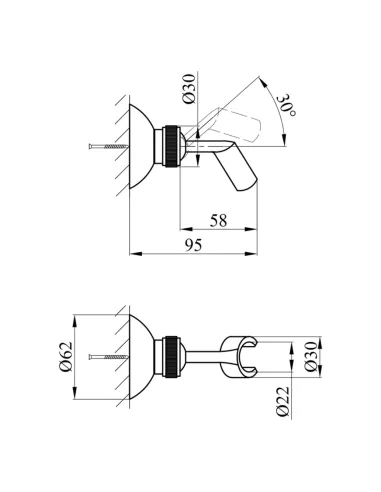 Тримач для ручного душу Kroner KRM - C921