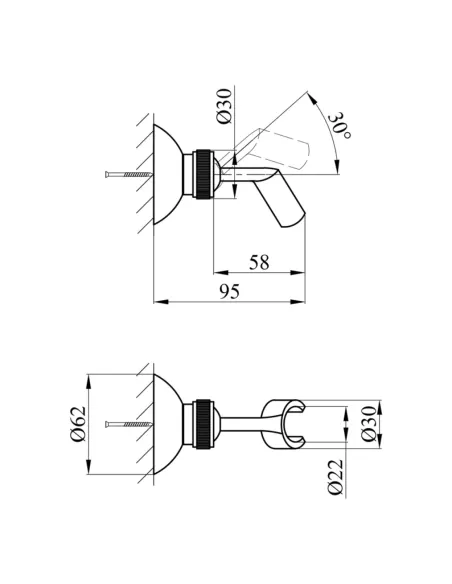 Держатель для ручного душа Kroner KRM - C921