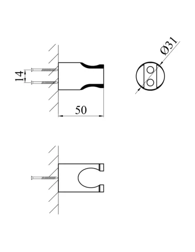 Держатель для ручного душа Kroner KRP - SCH926