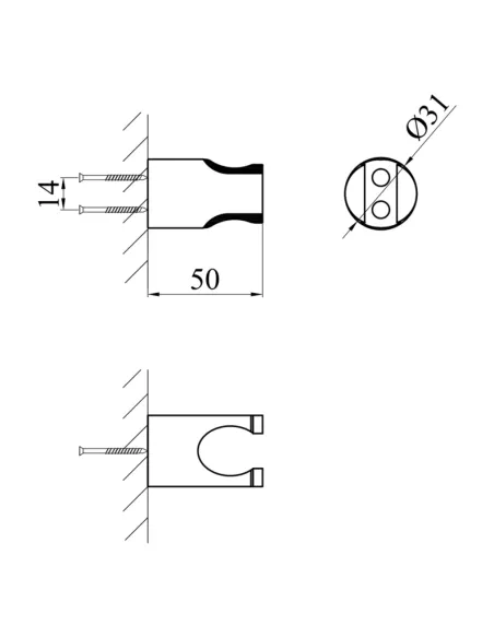 Тримач для ручного душу Kroner KRP - SCH926