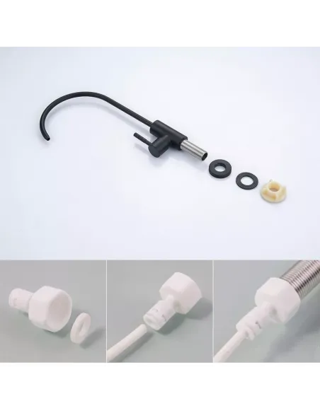 Кран для фільтру води Wezer EKO4F-13 чорний