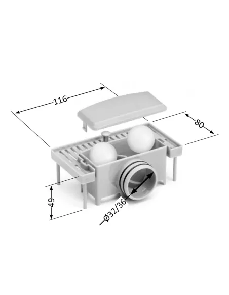 Лоток з кульками для трапу Q-Тap Taurus, пластик купити у Дніпрі та Києві - ціна від КТУ