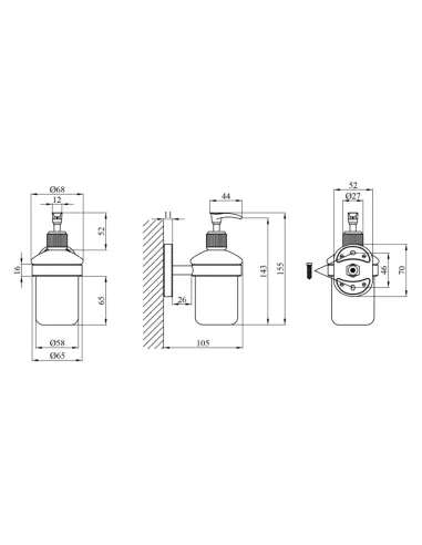 Дозатор рідкого мила Kroner KRM Elbe - ACG2927