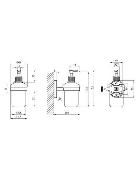 Дозатор рідкого мила Kroner KRM Elbe - ACG2927