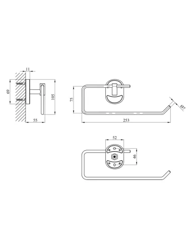 Утримувач туалетного паперу Kroner KRM Elbe - ACC2903-3