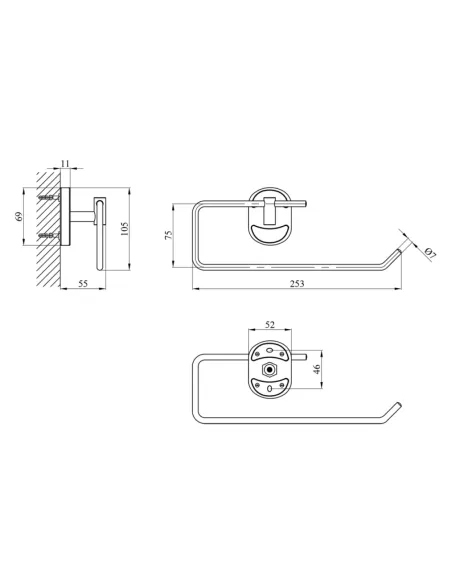 Утримувач туалетного паперу Kroner KRM Elbe - ACC2903-3