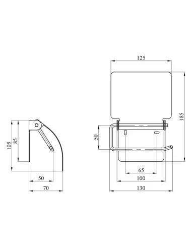 Держатель туалетной бумаги Kroner KRM Rizze - ACC302, с крышкой