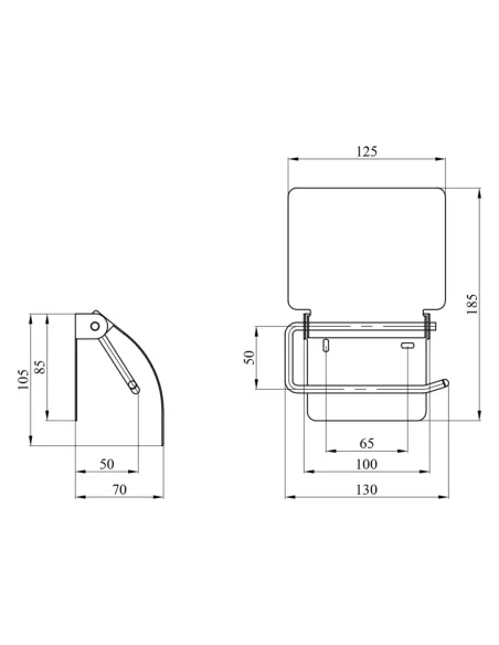 Тримач туалетного паперу Kroner KRM Rizze - ACC302 з кришкою