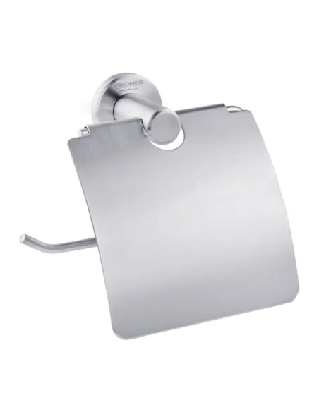 Тримач туалетного паперу Kroner KRP Edelstahl Klassisch - ESG3703 з кришкою