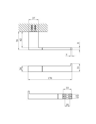 Держатель туалетной бумаги Kroner KRP Edelstahl Kubus - SCH3903-2