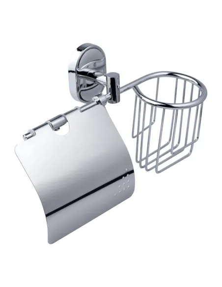 Тримач туалетного паперу Kroner KRM Elbe - ACC2903-1, з кришкою та тримачем для освіжувача повітря