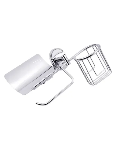 Тримач туалетного паперу Kroner KRM Elbe - ACC2903-1, з кришкою та тримачем для освіжувача повітря