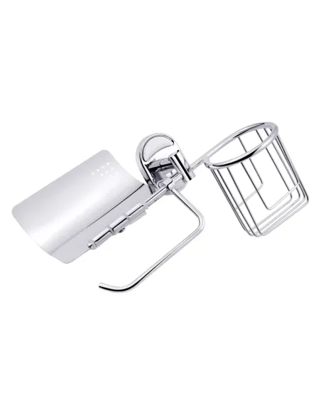 Тримач туалетного паперу Kroner KRM Elbe - ACC2903-1, з кришкою та тримачем для освіжувача повітря