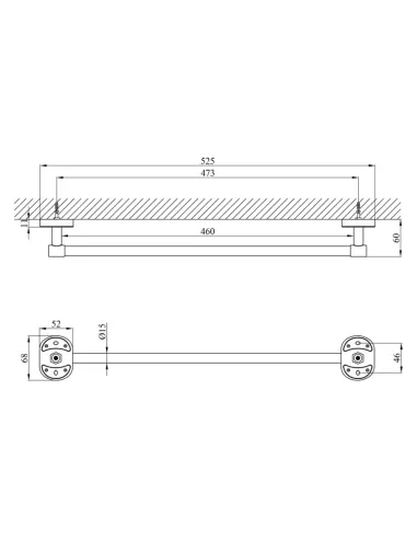 Полотенцедержатель Kroner KRM Elbe - ACC2901-1