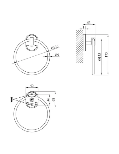 Полотенцедержатель Kroner KRM Elbe - ACC2904