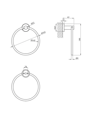 Рушникотримувач Kroner KRP Edelstahl Klassisch - ESG3704