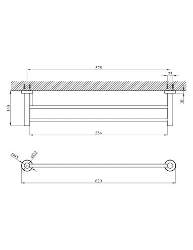 Рушникотримач Kroner KRP Edelstahl Klassisch - ESG3709