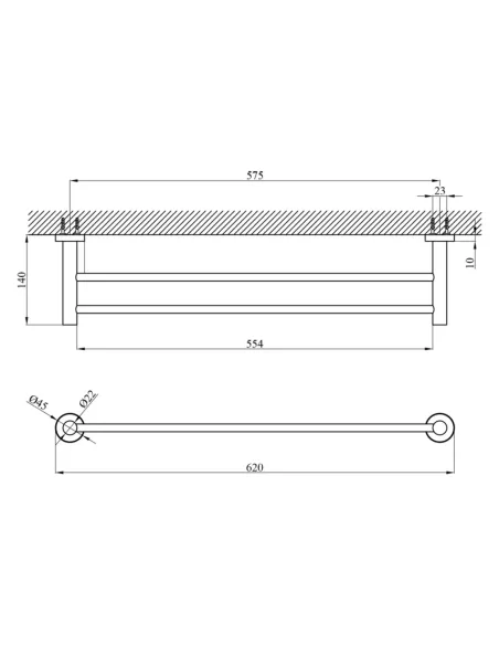 Рушникотримач Kroner KRP Edelstahl Klassisch - ESG3709