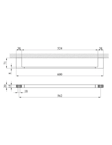 Полотенцедержатель Kroner KRP Edelstahl Kubus - SCH3901