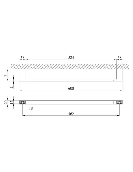 Рушникотримувач Kroner KRP Edelstahl Kubus - SCH3901