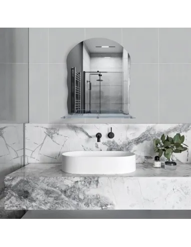 Зеркало для ванной Kroner KRM Belantis - ACS702 с полкой, 575х425х105 мм