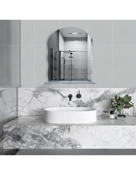 Дзеркало для ванної кімнати Kroner KRM Belantis - ACS702 з полицею, 575х425х105 мм