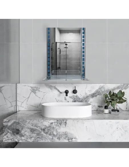 Дзеркало для ванної кімнати Kroner KRM Belantis - ACS706 з полицею, 700х500х105 мм