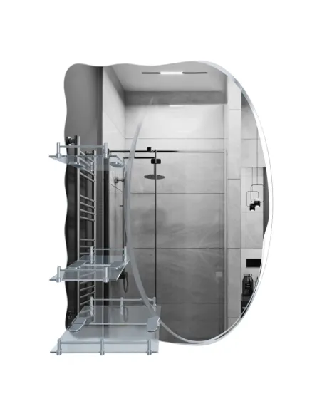 Дзеркало для ванної кімнати Kroner KRM Belantis - ACS705 з трьома полицями, 675х480х100 мм