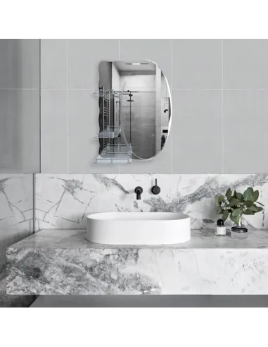 Зеркало для ванной Kroner KRM Belantis - ACS705 с тремя полками, 675х480х100 мм