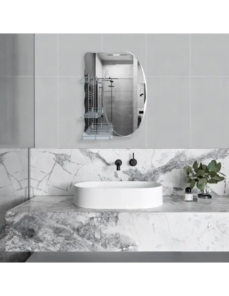 Зеркало для ванной Kroner KRM Belantis - ACS705 с тремя полками, 675х480х100 мм