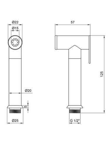 Лейка для гигиенического душа Kroner KRM - C710
