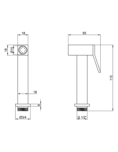 Лійка для гігієнічного душу Kroner KRM - C711