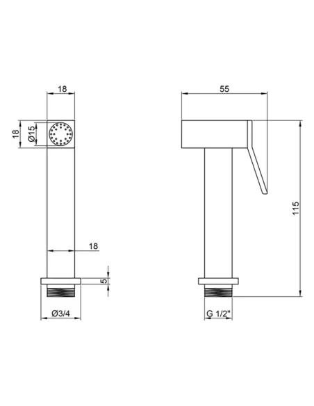 Лійка для гігієнічного душу Kroner KRM - C711