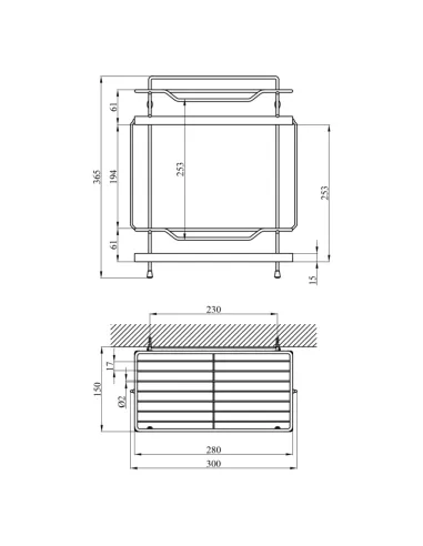 Полка для ванной Kroner KRM Rizze - ACC330-2, металлическая