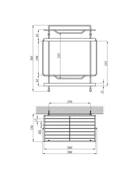 Полка для ванной Kroner KRM Rizze - ACC330-2, металлическая