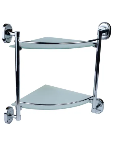 Полиця для ванної кімнати Kroner KRM Elbe - ACG2907-2, кутова, метал, скло