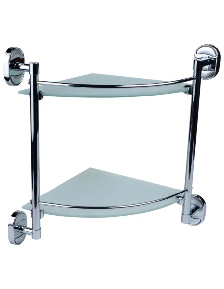 Полиця для ванної кімнати Kroner KRM Elbe - ACG2907-2, кутова, метал, скло