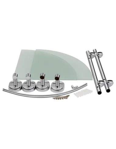 Полка для ванной Kroner KRM Elbe - ACG2907-2, угловая, металл, стекло