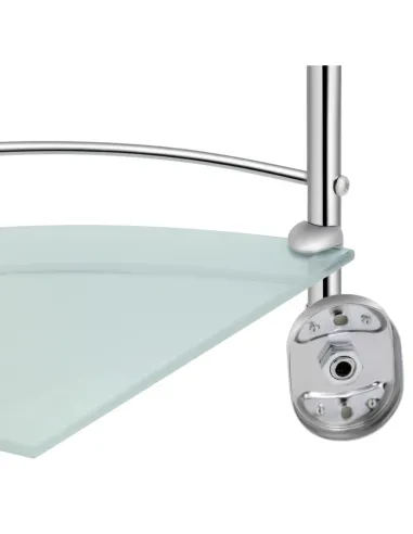 Полка для ванной Kroner KRM Elbe - ACG2907-2, угловая, металл, стекло