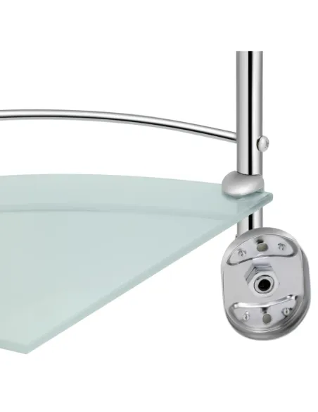 Полиця для ванної кімнати Kroner KRM Elbe - ACG2907-2, кутова, метал, скло